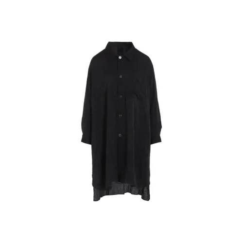 Yohji Yamamoto Fw25 WASHER Длинная Рубашка Женская