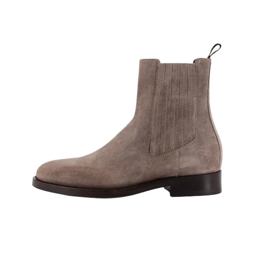 BRUNELLO CUCINELLI Короткий Челси Мужской Бежевый