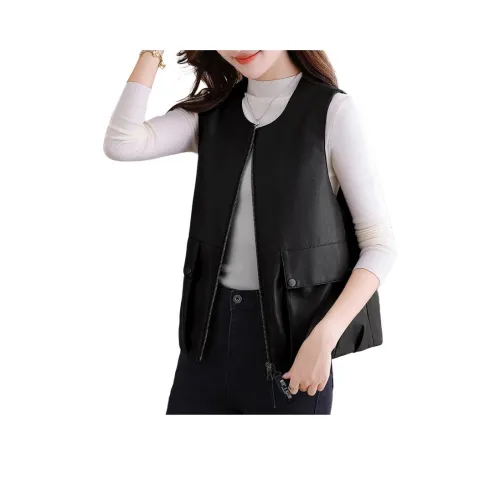 The Temptation Of The Muse Кожа Куртка Жилет Женские
