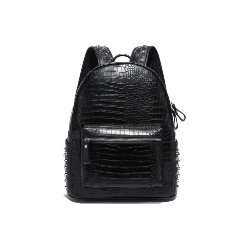 KONADCT ПУ (полиуретан) Рюкзак Унисекс Черный