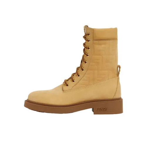 FENDI Filo Короткий Мартин Boot Женские Бежевый