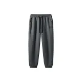 [Polar Fleece Pants with Cuffs] Темно-серый (Tb Наклонная линия Логотип на штанах)