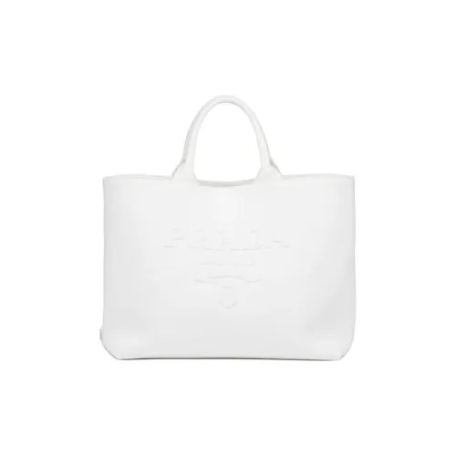 PRADA Ткань Тоут Сумка Сумка для покупок Сумка через плечо Сумка Женская Белая