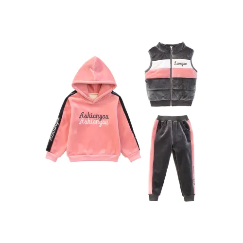 ЮЙЧЖАОЛИНЬ Three stripes ТРИ Штуки Набор Черный Школьный возраст Повседневная спортивная одежда