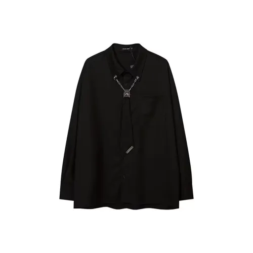 PLQV Черные Мужские Рубашки