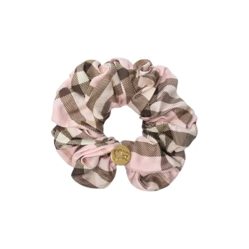 Резинки для волос Burberry из шелка спиральные унисекс розовые