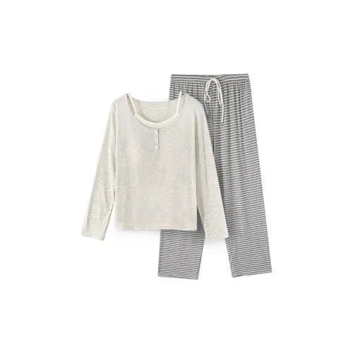 JUNEROSE Светло-серый женский пижамный комплект