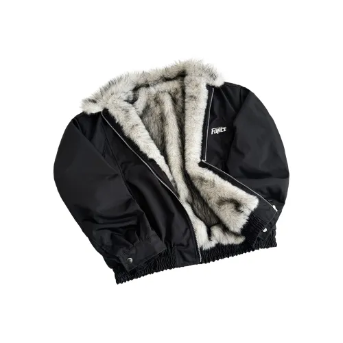 FORCEPULR Черный [С подарками Съемный Металл Логотип] Унисекс Пуховики