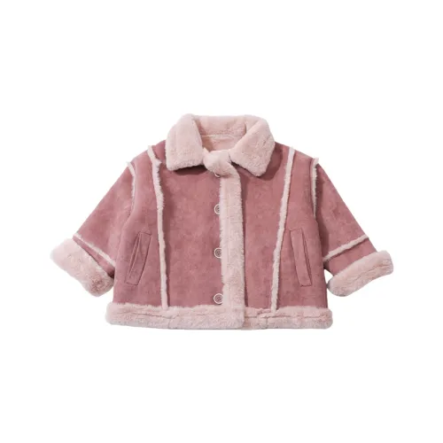 RHOBESAM Little Demon Shearling Stylish Coat Pink Pre-School Insulated Jackets