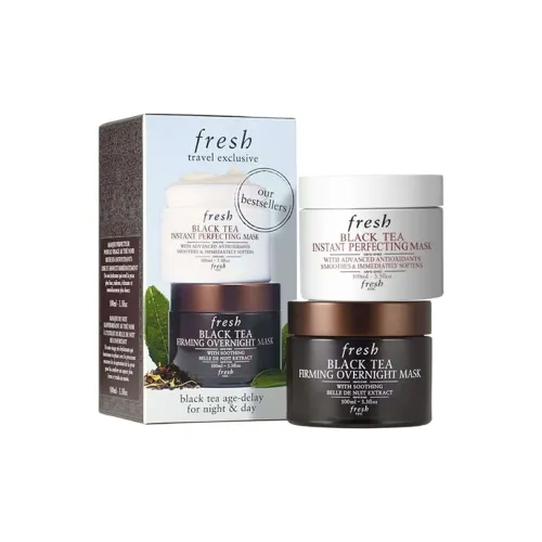 FULEISHI Черный чай Черный белый Кади Нанесите Маска для лица Увлажняющая и питательная 100 мл+100 мл