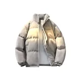 Серый хлопковый пуховик