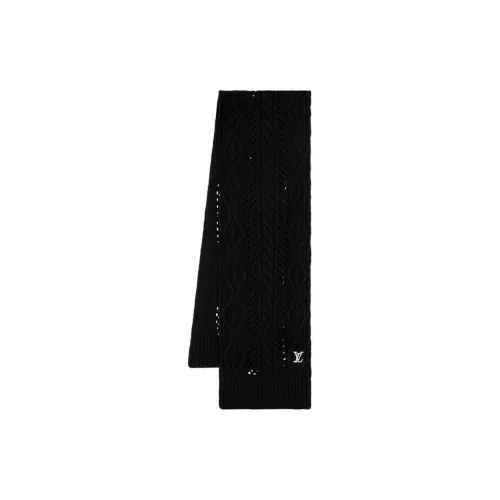 LOUIS VUITTON Шерсть Трикотаж Шарфы Женские Черный