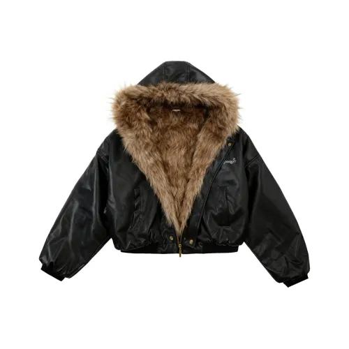 HUANQIU Черный Унисекс Кожаные куртки