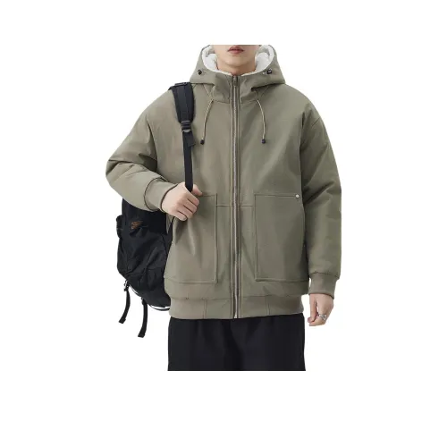 ZENGZHI Хлопковый пуховик свободный крой прямой крой унисекс