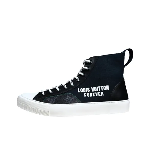 LOUIS VUITTON Vivienne POP Вверх Высокие Кроссовки для скейтбординга Мужские Черные