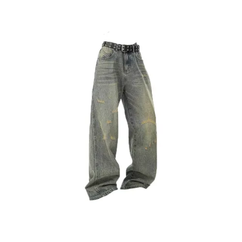 JIKENDI Blue Unisex Jeans JIKENDI Синий Унисекс Джинсы