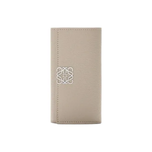 LOEWE Anagram Телячья кожа Key Pouch Унисекс Глина