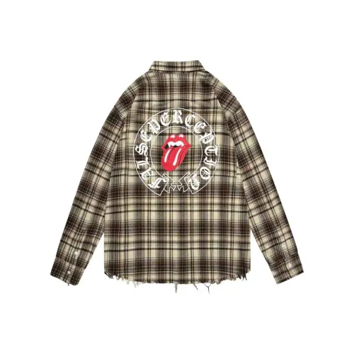 False Perception Промытый коричневый Унисекс Рубашки