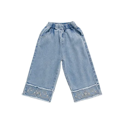 RHOBESAM Cute Little Star Bell Jeans 2 Blue Preschool Jeans РHOBESAM Милый Little Star Bell Джинсы 2 Синие Детские Джинсы