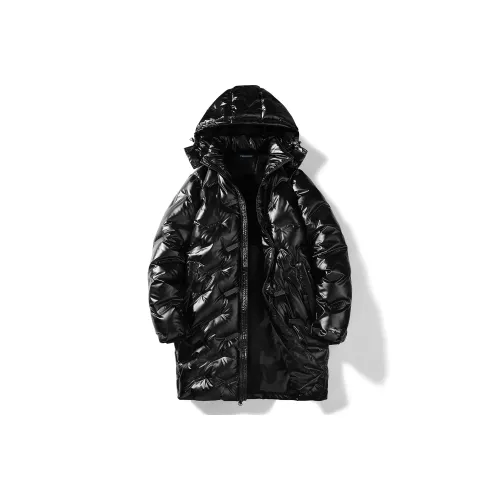 SOIE Черный Съемный Логотип Унисекс Пуховики