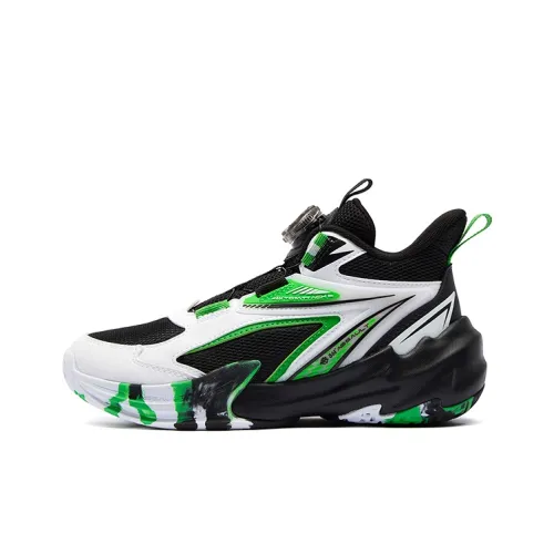 361°KIDS Устойчивый к истиранию Отскок Легкий Амортизация MID Топ Детские Баскетбольные кроссовки Белый Зеленый Подростки