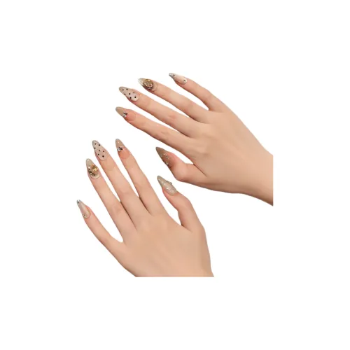 Rui Jin Осветляющий Premium Pure Hand False Nail Овальный MID Длина Яркий цвет Однотонный Кошачий глаз 24 мм