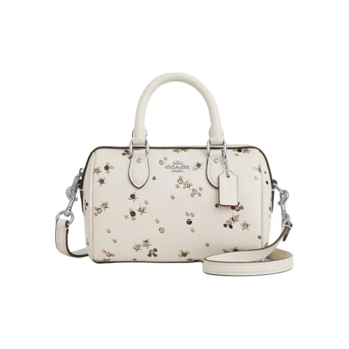 COACH Rowan Коровья кожа Сумка через плечо Мини Женская Белая