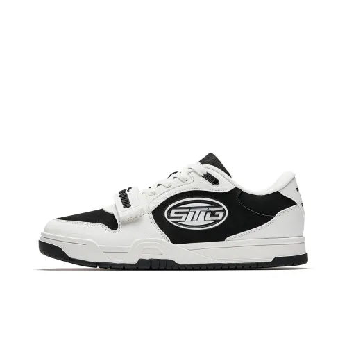 Anta STG Slip-resistant Abrasion-resistant Low-top Баскетбольные кроссовки Мужские Черно-белые