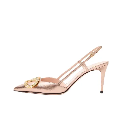 Valentino Garavani Vlogo Signature Узкий каблук Высокие каблуки 8 см Женские Розовый