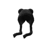 Кожа, шерсть, пряжа, ласточкин хвост, медведь [черный]