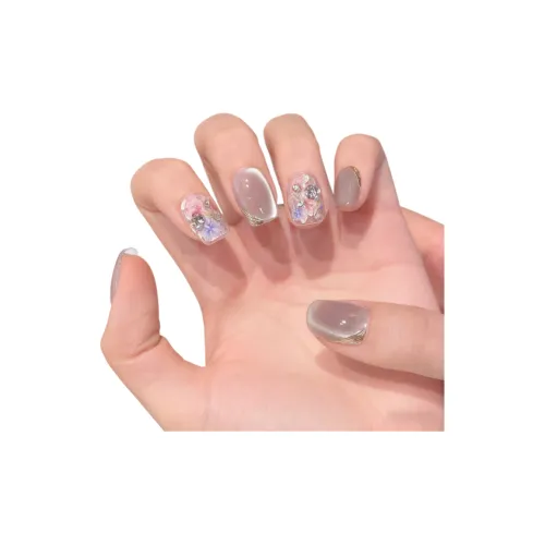 XNTX Handcrafted False Nail Polish Стикер False Nail Средний LADDER Фиолетовые оттенки Телесный Стиль Instagram