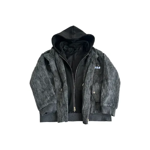 H.V.G.A Серый Комплимент Бренд Буква Булавка Унисекс Пальто