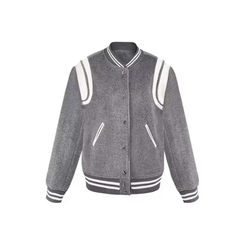 XUANSHU Бейсбольная куртка Унисекс Серый