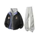 Чёрные + Светло-серые штаны