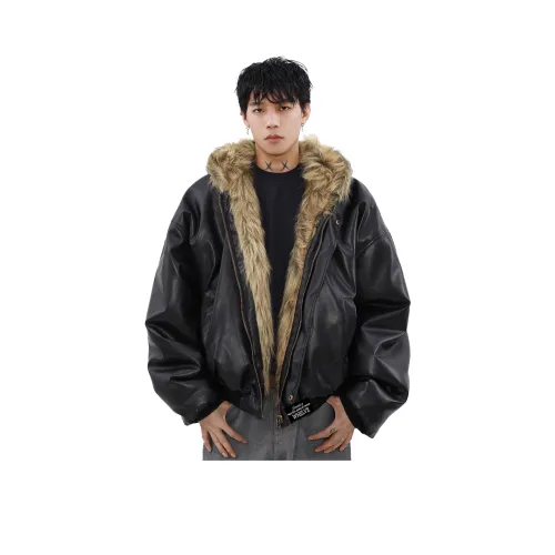 WHELVE Черный Унисекс Кожаные куртки