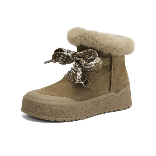 Daphne Сноубутсы Хаки Флис Утепленные Женские