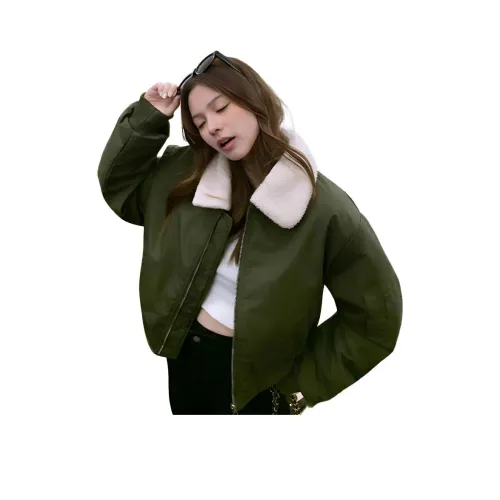 MUCCHIC Армейский зеленый Женский пуховик