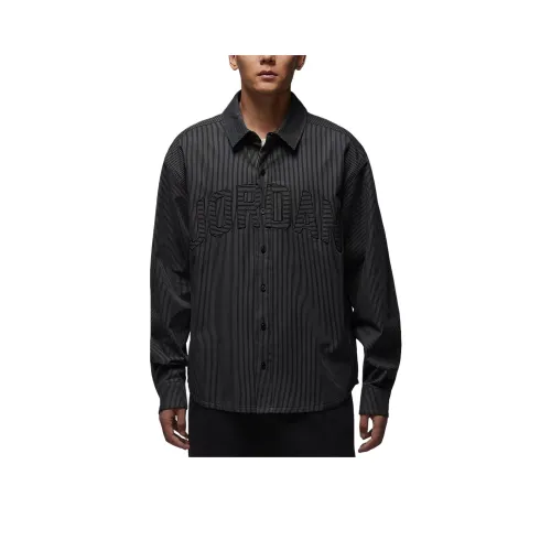 Jordan Flight Черный Железо Серый Черный Мужские Рубашки