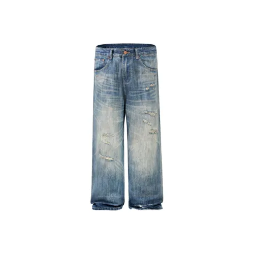 HUNZHI Джинсы унисекс синий цвет