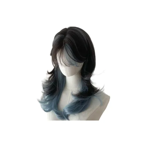 UMIFFA [Полумесяц] Один глаз Принцесса Волк Ласточкин хвост Mullet Голова Парики Высокая температура Пряжа