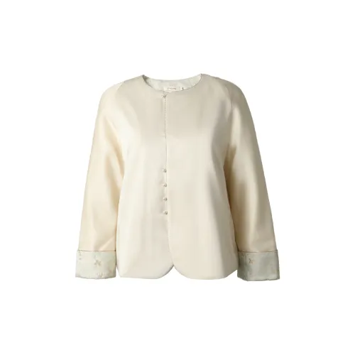 JINSANT Белый Золото Женские Термофутболки