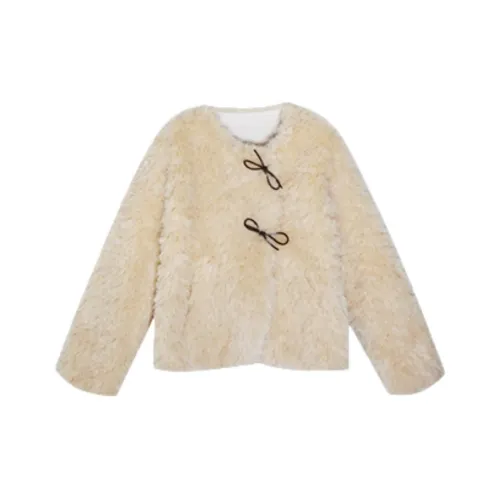 YGPRW Кремовый Абрикос Женские Вельветовые Куртки