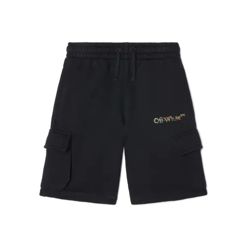 OFF Белый Kids Шорты Обычный крой Детский Черный
