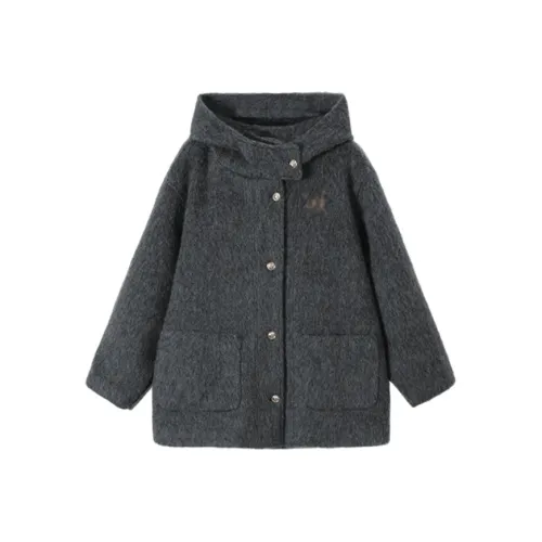 PUREIDOL Темно-серый Женский Пальто