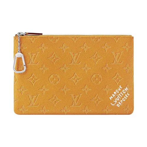 LOUIS VUITTON MonogramHERITAGE Canvas Key Pouch Travel Storage Bag Unisex Yellow
