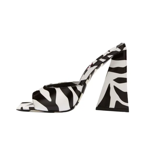 The Attico Шлепанцы Женские Черный Белый