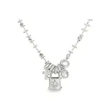 Крест, замок, ожерелье, серебряный