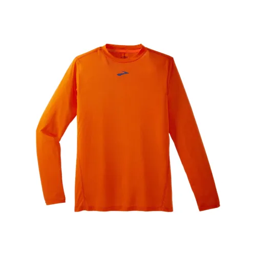 Brooks Ярко-оранжевые мужские беговые футболки T-рубашки