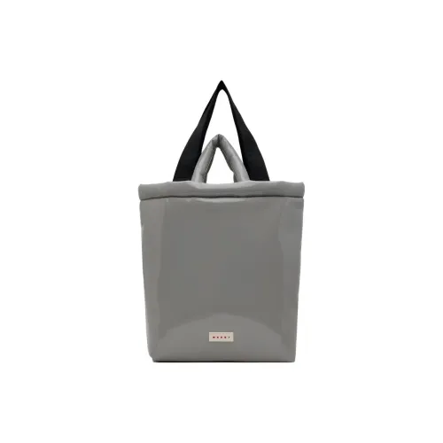 MARNI Лакированная кожа Тоут Сумка Женская Серого цвета