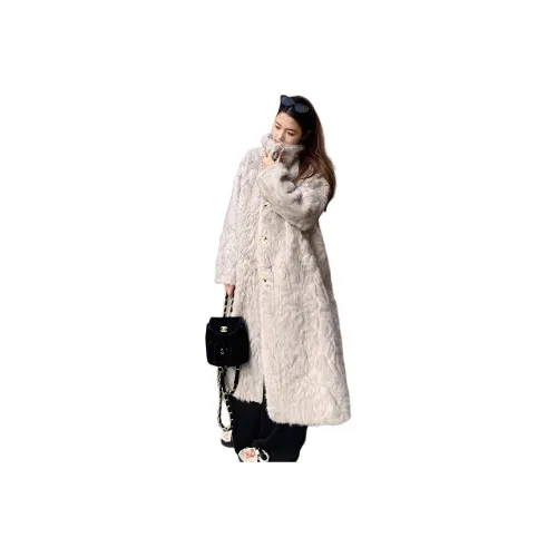 HAPG Серый Бежевый Женский Бархатный Куртка